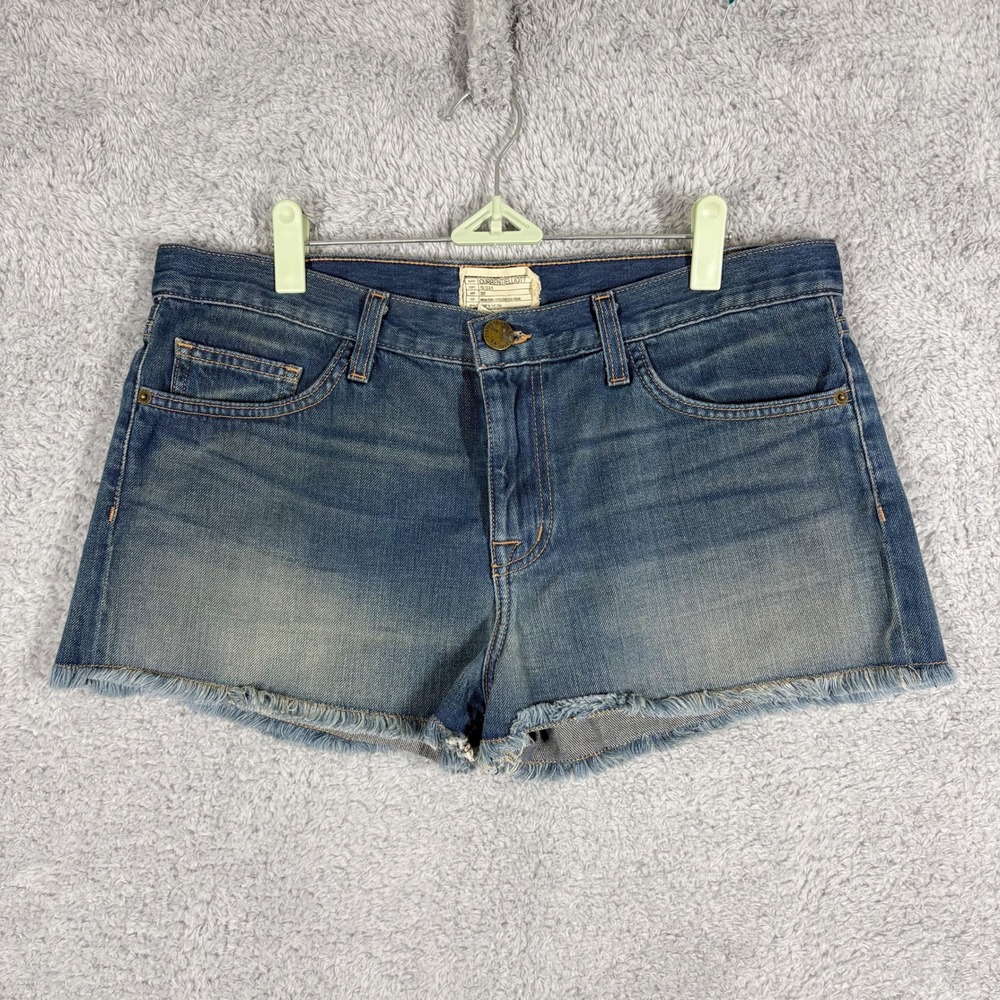 Current/Elliott The Boyfriend Short Moonshadow Blue Denim Cutoff Shorts Size 29